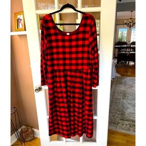 Buffalo checked midi dress